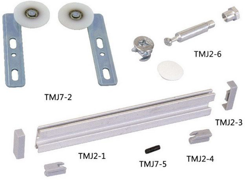 High quality 30 Sets/Carton sliding glass fitting cupboard sliding fitting