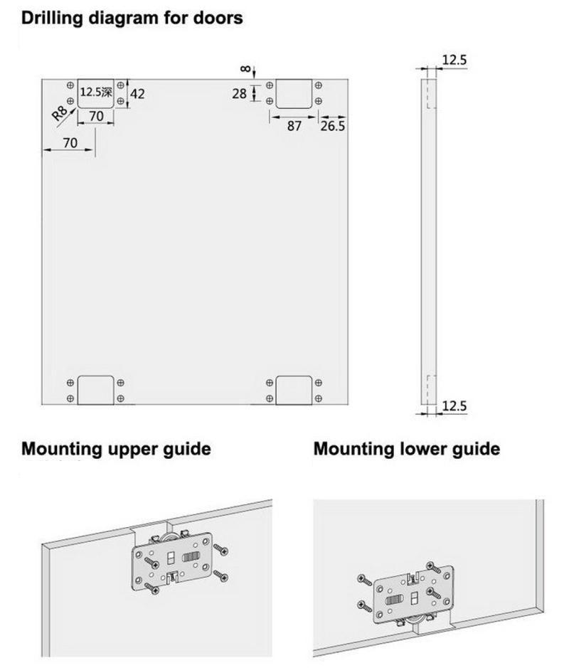 Factory Smooth/Easy to adjust custom made sliding wardrobe doors