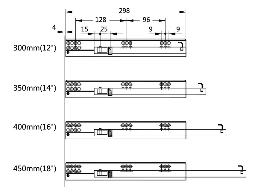 undermount drawer slides