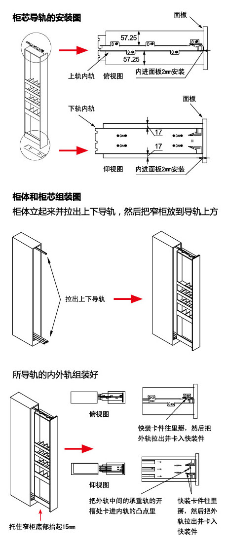 sektion suspension rail