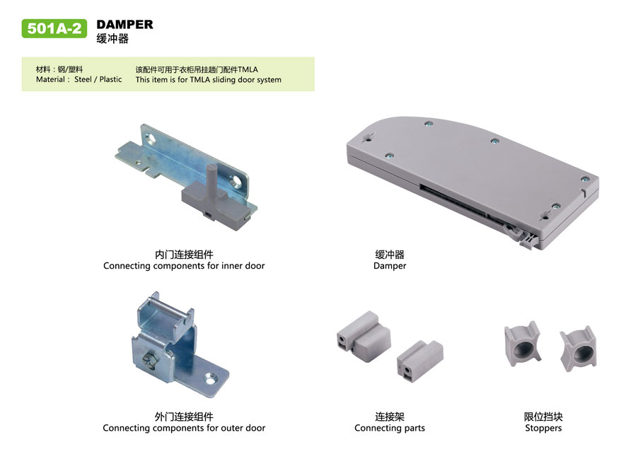 Sliding closet door accessories