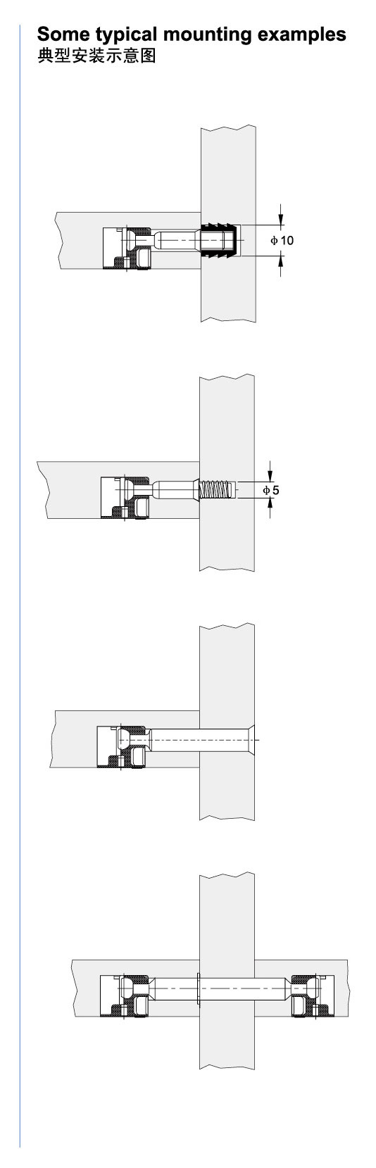 Cabinet joining bolts