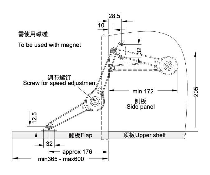 soft down lid support