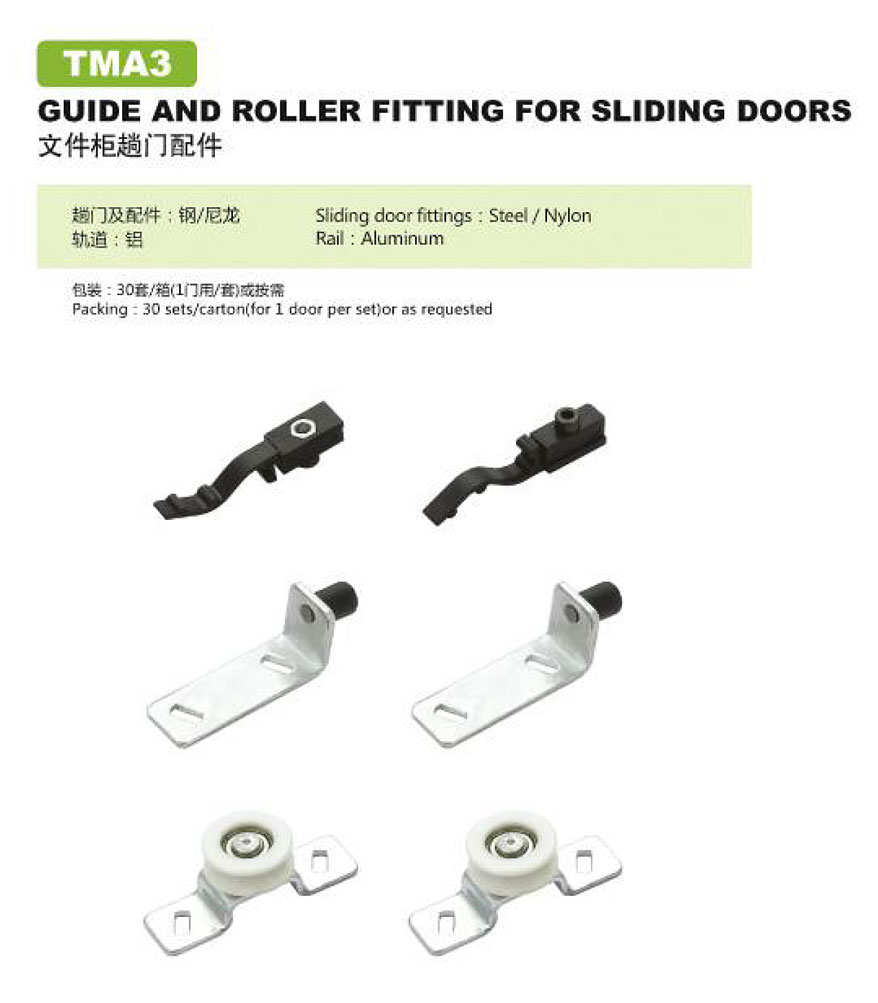 Barn door bottom roller