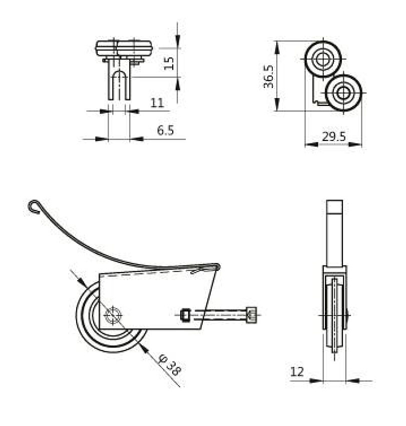 Sliding mirror door kit