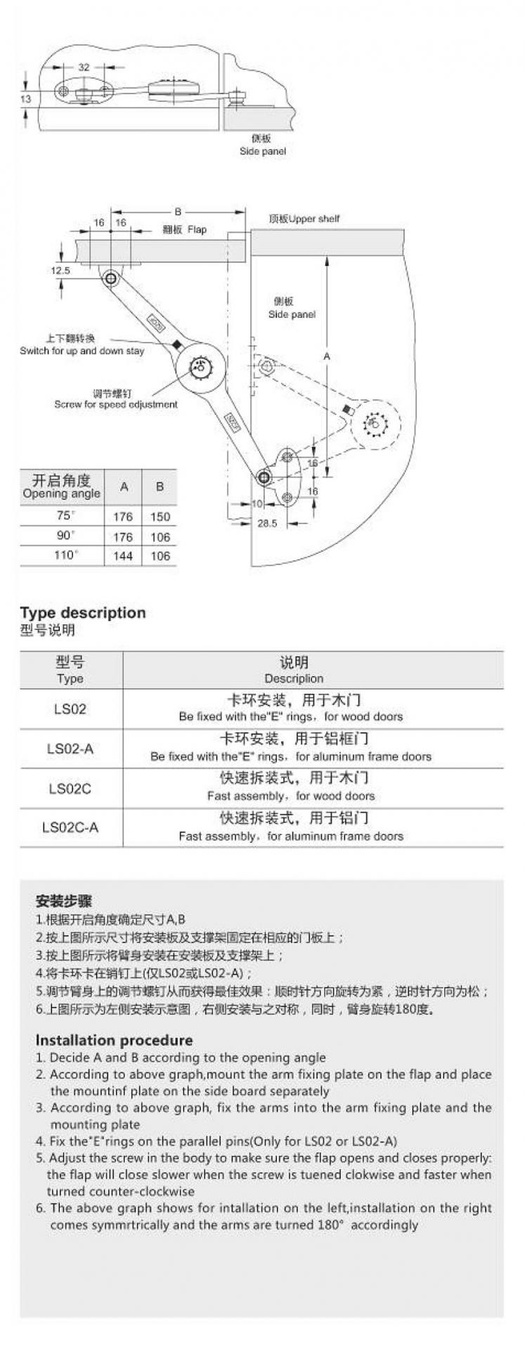 Heavy duty lid stay