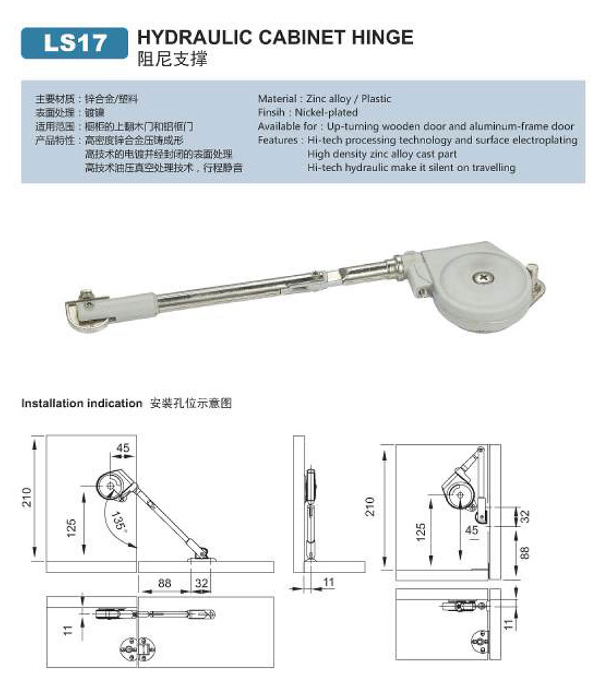 Hydraulic lid support