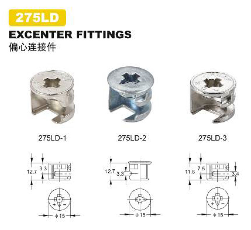 Furniture joint connector bolts